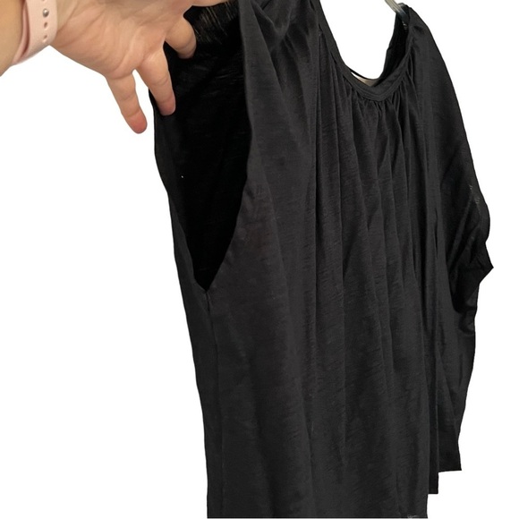 Anthropologie Deletta Pleated Boxy Top Shirt Black Small Swing Style boxy - Picture 5 of 14